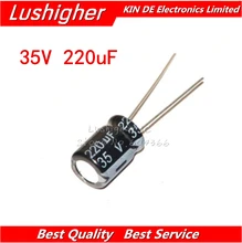 20 pces 35v220uf 8*12mm 220uf 35v 8x12mm alumínio capacitor eletrolítico dip