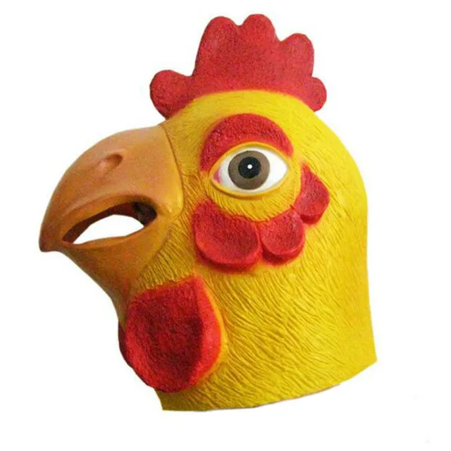 Free shipping Halloween Latex Rubber Chicken Head Mask Party Halloween