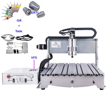 

800W Mini CNC Router 6040 Cutting Machine with Free Engraving Tools ER11 Spring Collect