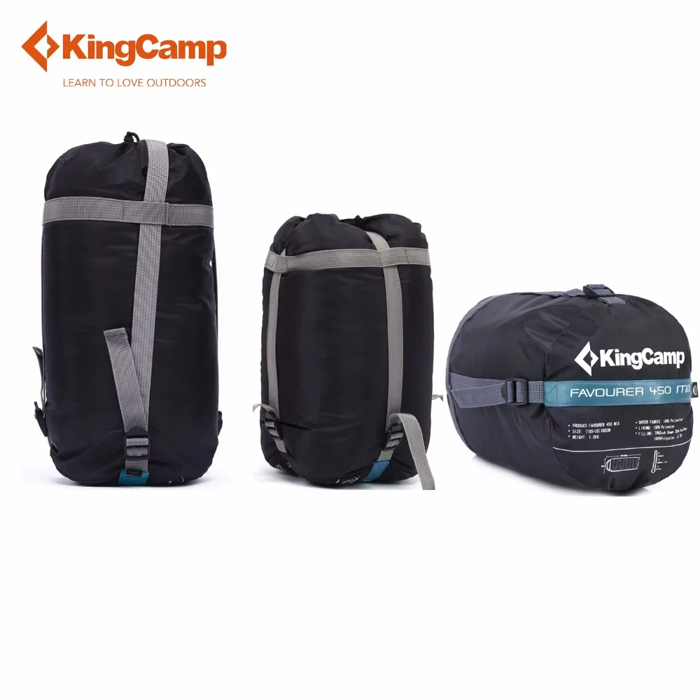 Kingcamp Favourer 450mix Envelope 32 Degree F 0 C Down Spliced Micro Fiber Sleeping Bag With Hood For Camping In Bags From Sports