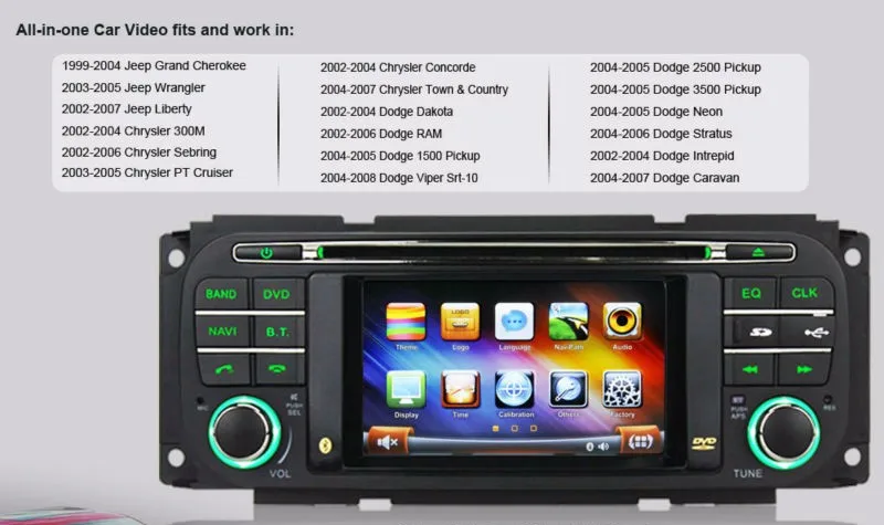 Flash Deal 4.3" Win8 UI Car DVD Player GPS Navi For Chrysler 300M PT Cruiser Sebring Concorde Town&Country 2002 2003 2004 2005 2006 2007 5