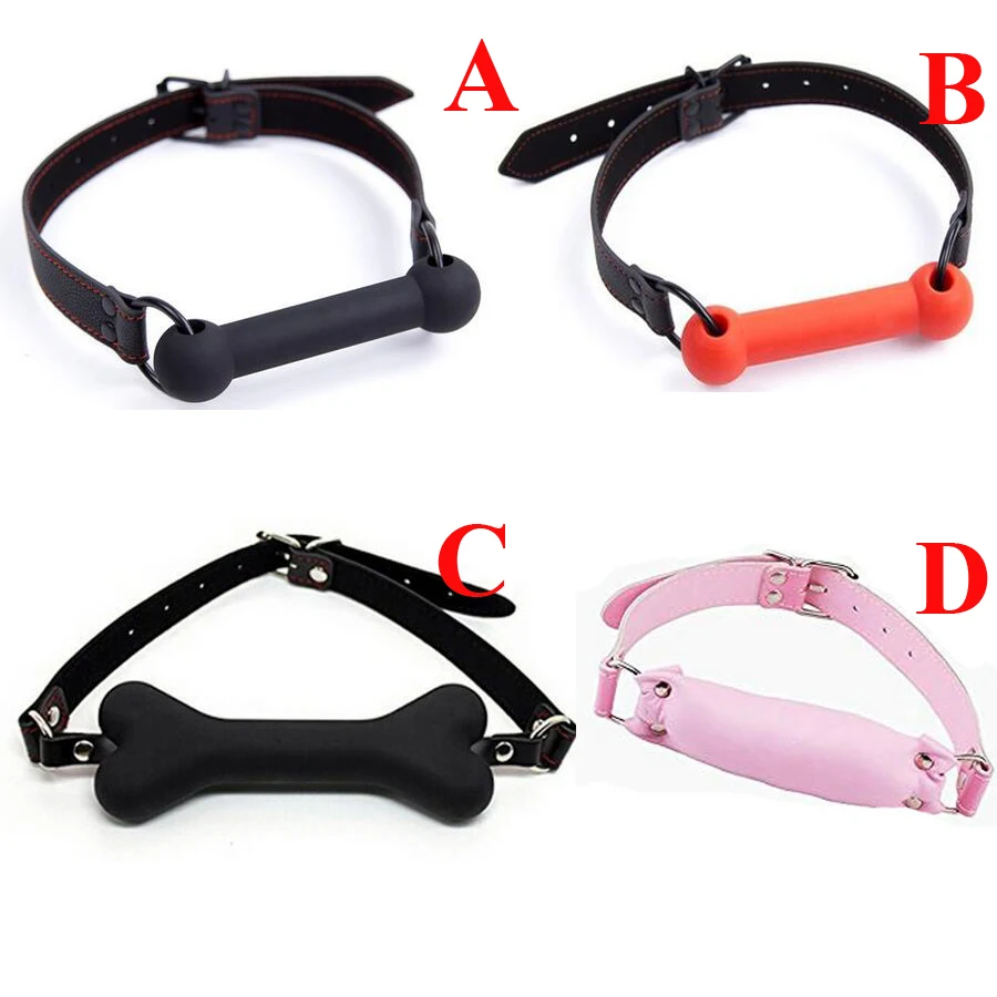 BDSM Bondage,Silicone Dog Bone Gag Ball ,Open Mouth Gags Restraints