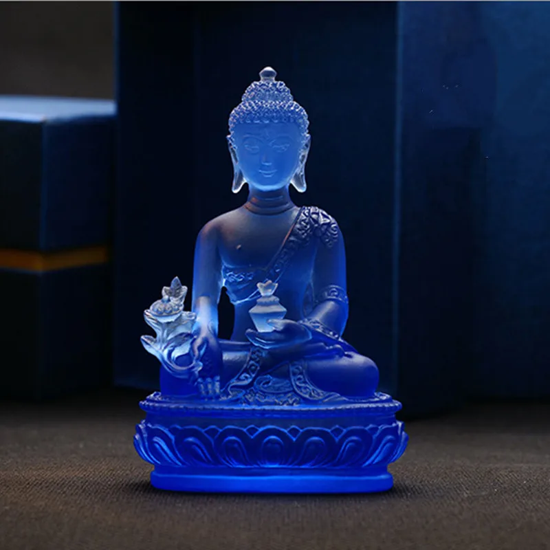 Buy 125*85mm Crystal Glass Buddha Figurines Miniatures