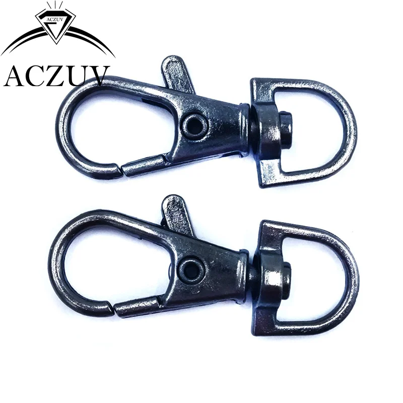 Gunmetal Black 200pcs 38mm Metal Swivel Lobster Clasp Snap Hook For