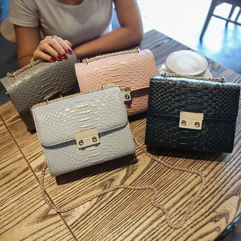 

Messenger Bags For Women 2019 Luxury Handbags Women Bags Designer Crocodile Pattern Leather Shoulder sac a main Famous brand