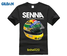 

GILDAN Ayrton Senna Helmet Tee Tops Clothing 1 Race Car Man Crew Neck Short Sleeve T Shirt Popular Man Big Size T-Shirt