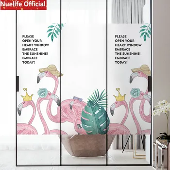 

Plant leaves girl hanging basket pattern electrostatic glass film living room bedroom bathroom office door sunscreen pvc film