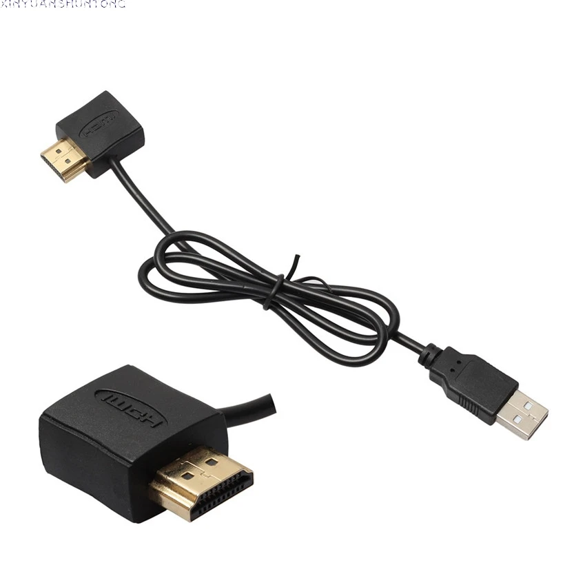 Конвертер+ USB 2,0 Мужской кабель зарядного устройства сплиттер адаптер 50 см HDMI мужчин и женщин JUL27