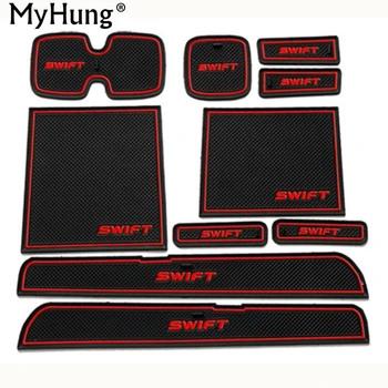 

Newest Fit for Suzuki Swift 2005-2014 Anti Slip Car Door Slot Rubber Latex Groove Mat Interior Cup Cushion Car-styling 10pcs