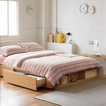 

Washed Cotton Duvet Cover Set Soft Color Stripe Include 1 Duvet Cover 1 Fitted Sheet 2 Pillowcases