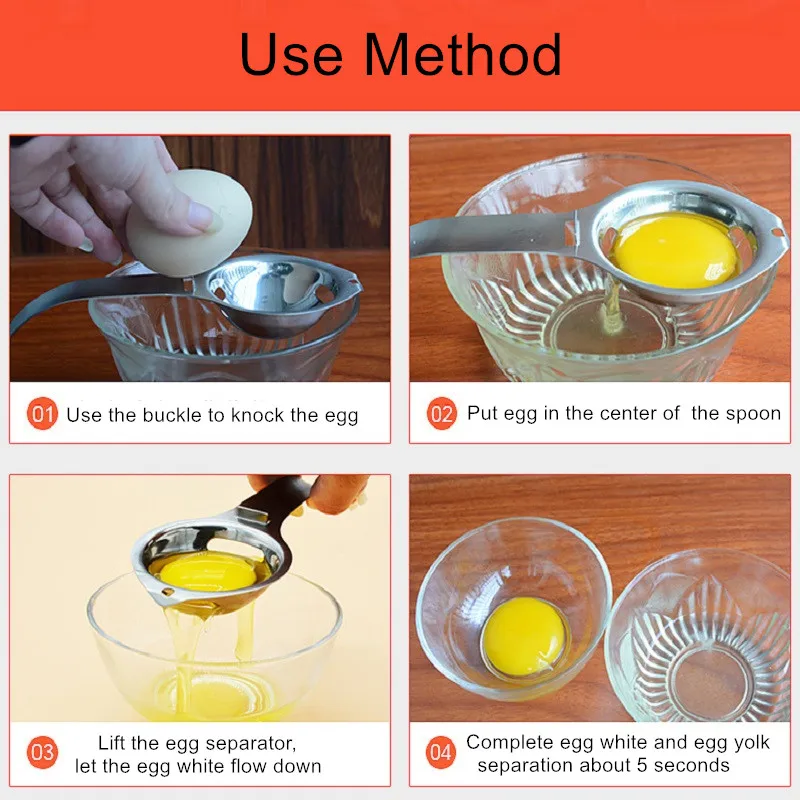 Креативная Нержавеющая сталь DIY с длинной ручкой яйцо белый желток сепаратор для яиц дозатор яиц кухонные принадлежности для выпечки аксессуары