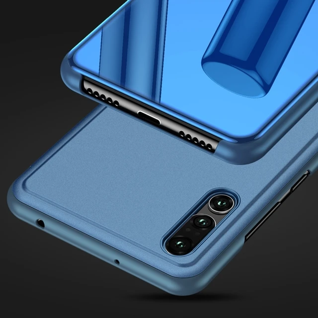 Clear View Mirror Smart Case For Huawei Y6 Y9 2018 Flip Leather Stand Cover For Enjoy 8E 8 Y5 7S Honor 7A Y7 Prime 2018 Cases