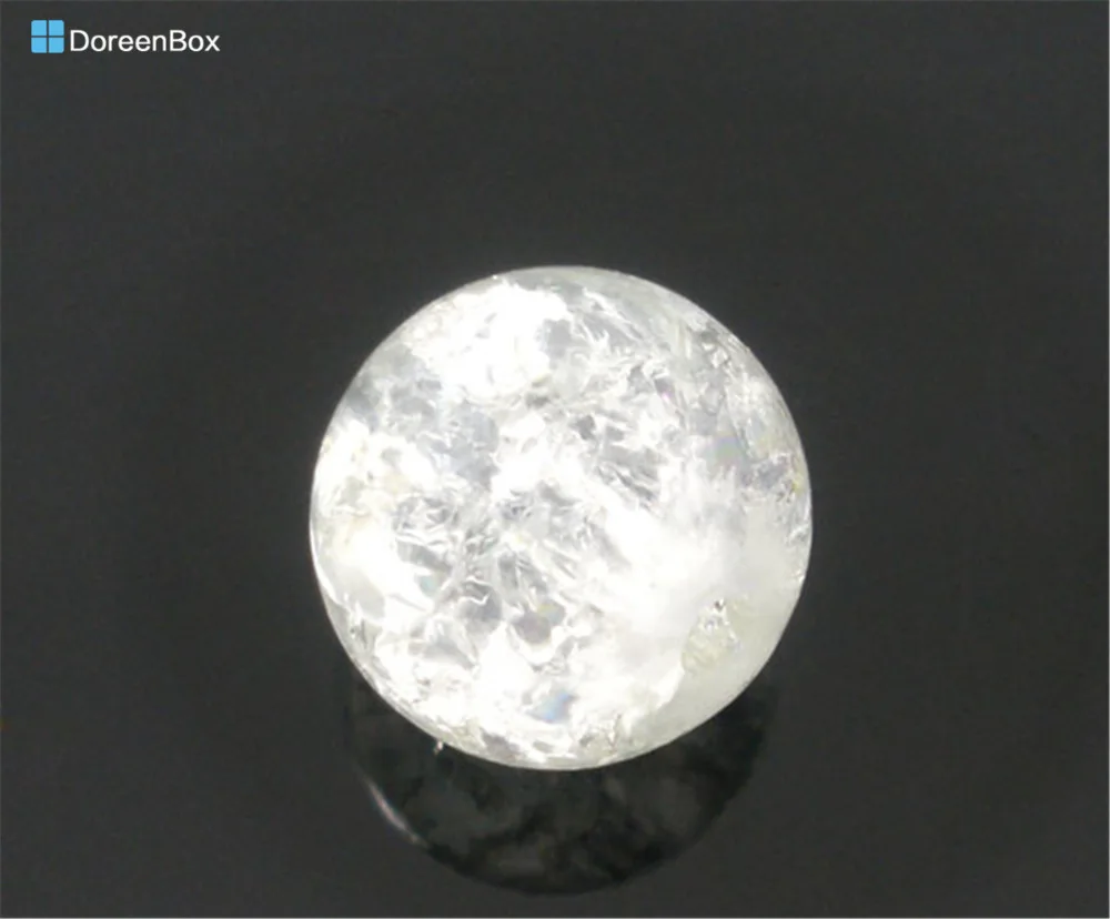 

Doreen Box hot- 100 Crackle Glass Round Beads 8mm Dia. (B05638)
