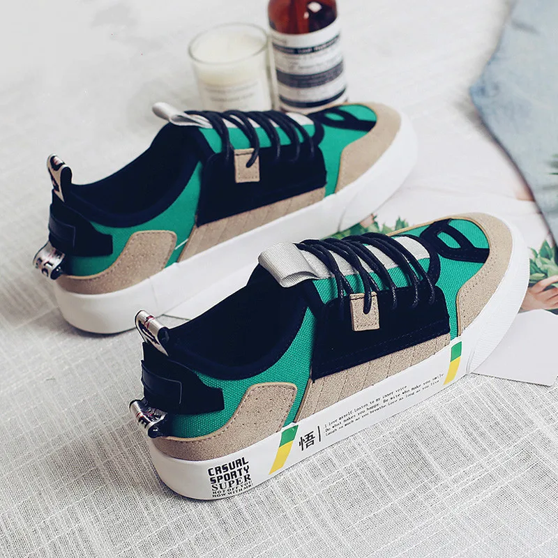 

2018 New Fashion Women Sneakers Autumn Mixed Colors Lace Up Female Trainers High Quality Canvas Casual Shoes Colorful Size 35-40