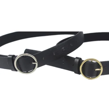 

Liva Girl 2019 Unisex Round Metal Circle Belts Hot Designer Brand Punk O Ring Belt For Women Men