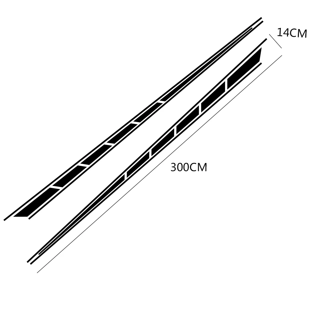 2 шт., длинные полоски, автомобильные наклейки для Audi, BMW, Ford, Volkswagen, Toyota, peugeot, автомобильные виниловые наклейки, универсальные автомобильные аксессуары для тюнинга