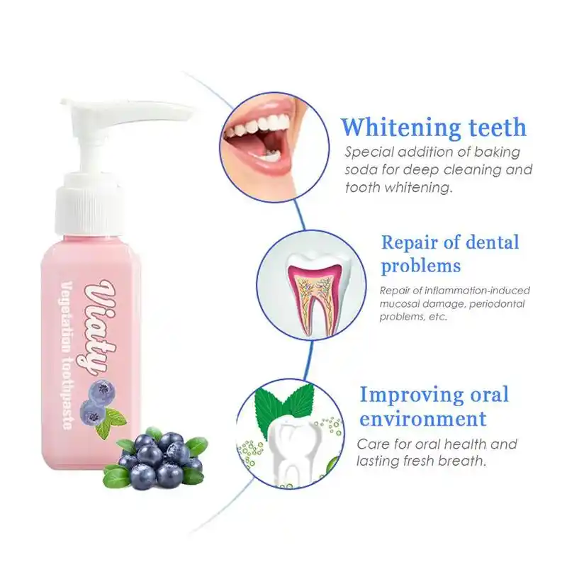 Baking Soda Toothpaste Stain Removal Whitening Viaty Toothpaste