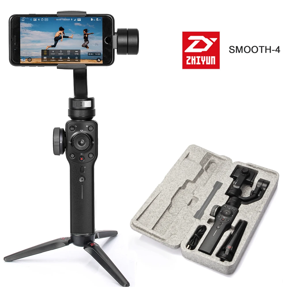 3-осевой Ручной Стабилизатор Zhiyun Smooth 4 для смартфона iPhone X XS MAX 8Plus 8 Samsung S10 S9 Huawei Xiaomi |