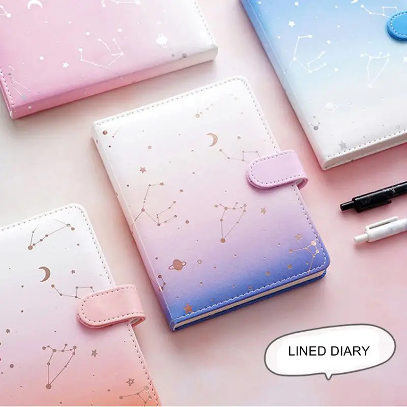 

The Stars PU Cover Diary Book 108 Sheets Linde Paper Notebook
