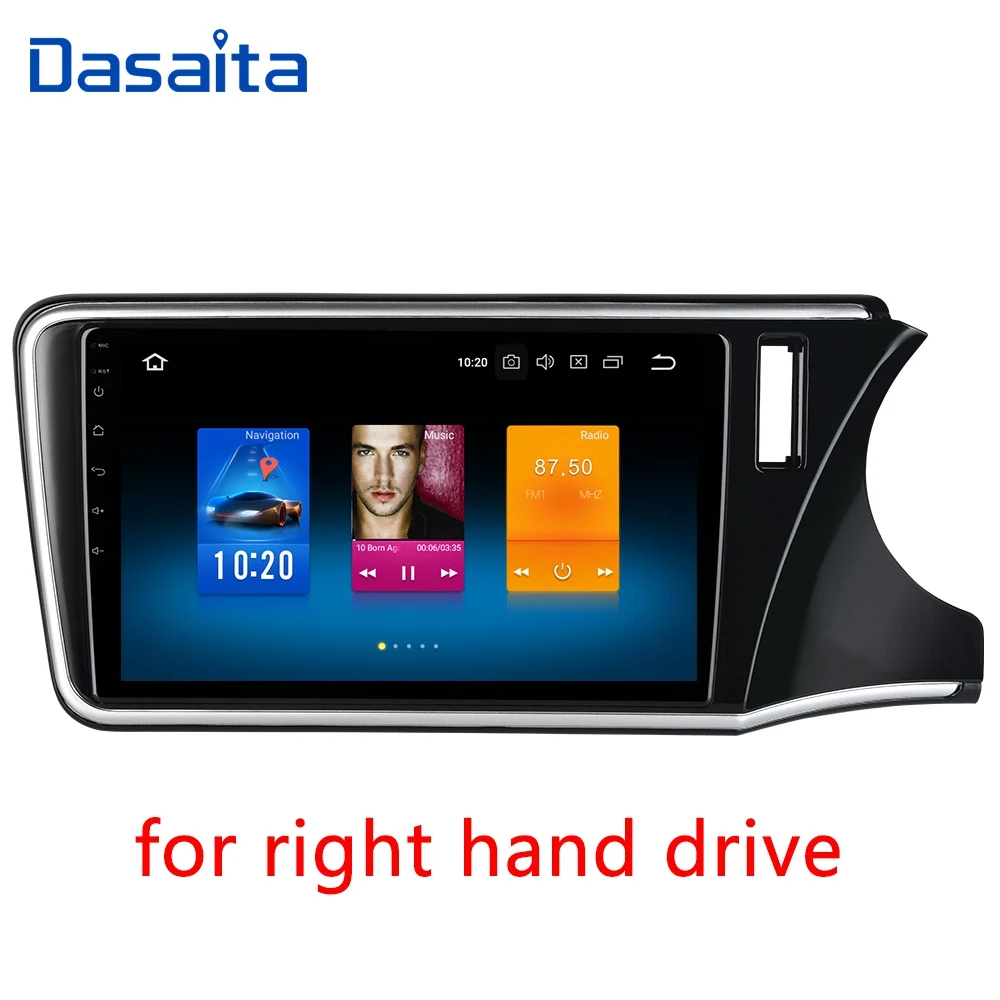 Android 9,0 автомобильный мультимедийный плеер для Honda City RHD gps с 10," ips сенсорным экраном 4*50 Вт MP3 WMA - Цвет: for right hand drive
