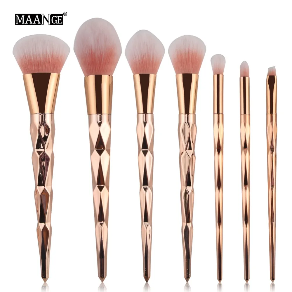 

MAANGE 7PCS/10PCS Makeup Brushes Set Eyeshadow Eyebrow Blending Fan Brush Mermaid Make Up Brushes Cosmetics Kit Pincel Maquiagem