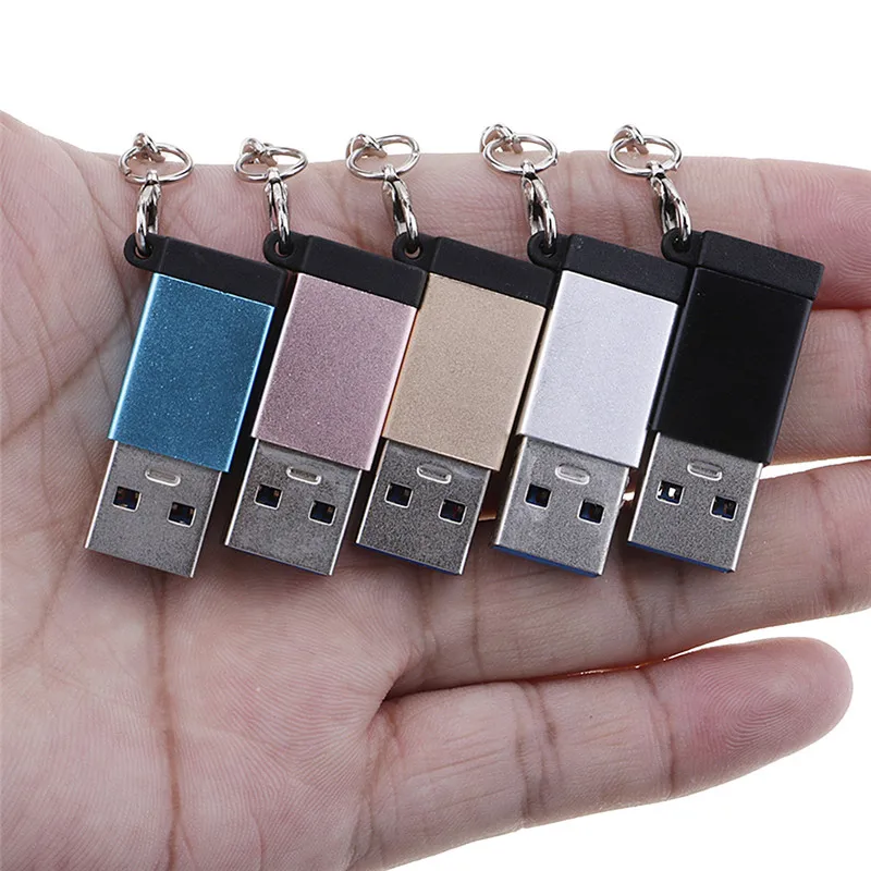 Thbelieve USB A Male To USB C Female Adapter USB Type C To USB 3.0 Adapters With Mini Keychain USB-C Converters Drop Shipping