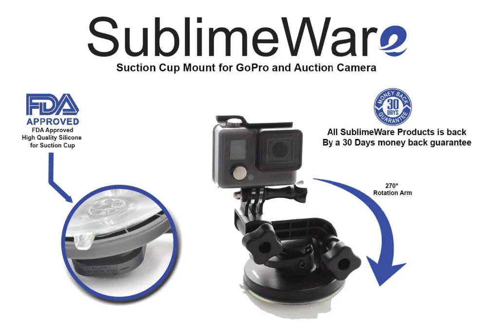 New Suction Cup Mount Drift HD Ghost/Ghost-S/Stealth 2 HD Camera Accessory 