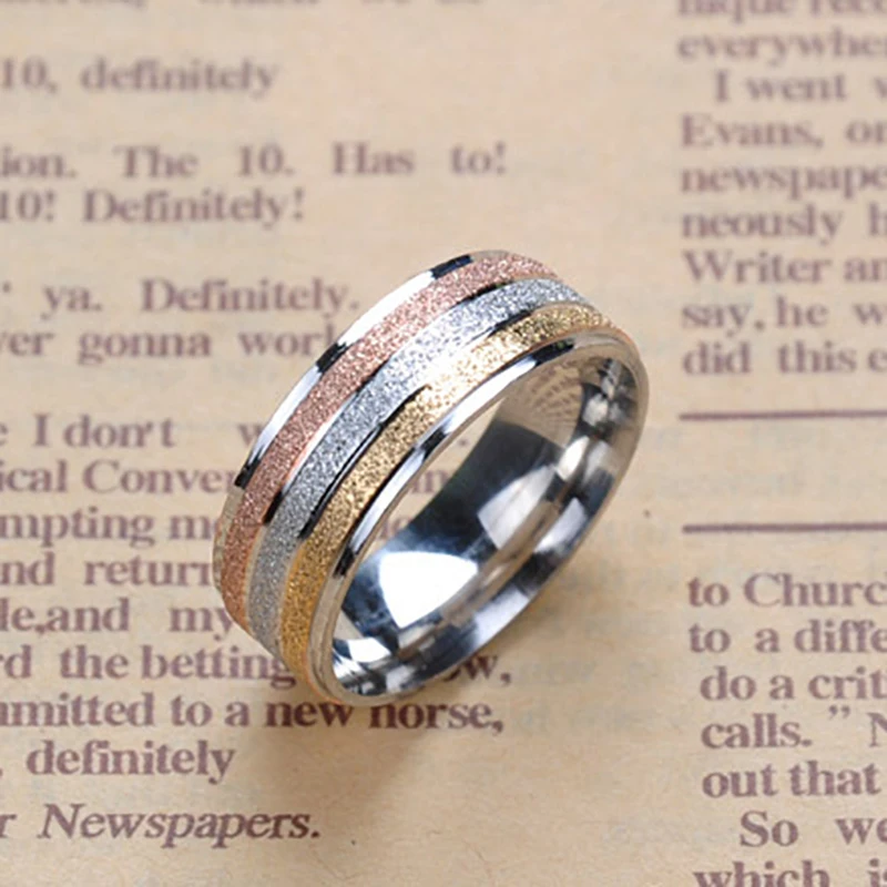 Men Personality Titanium Steel Ring Retro Style Jewelryfor Men's Wedding Party