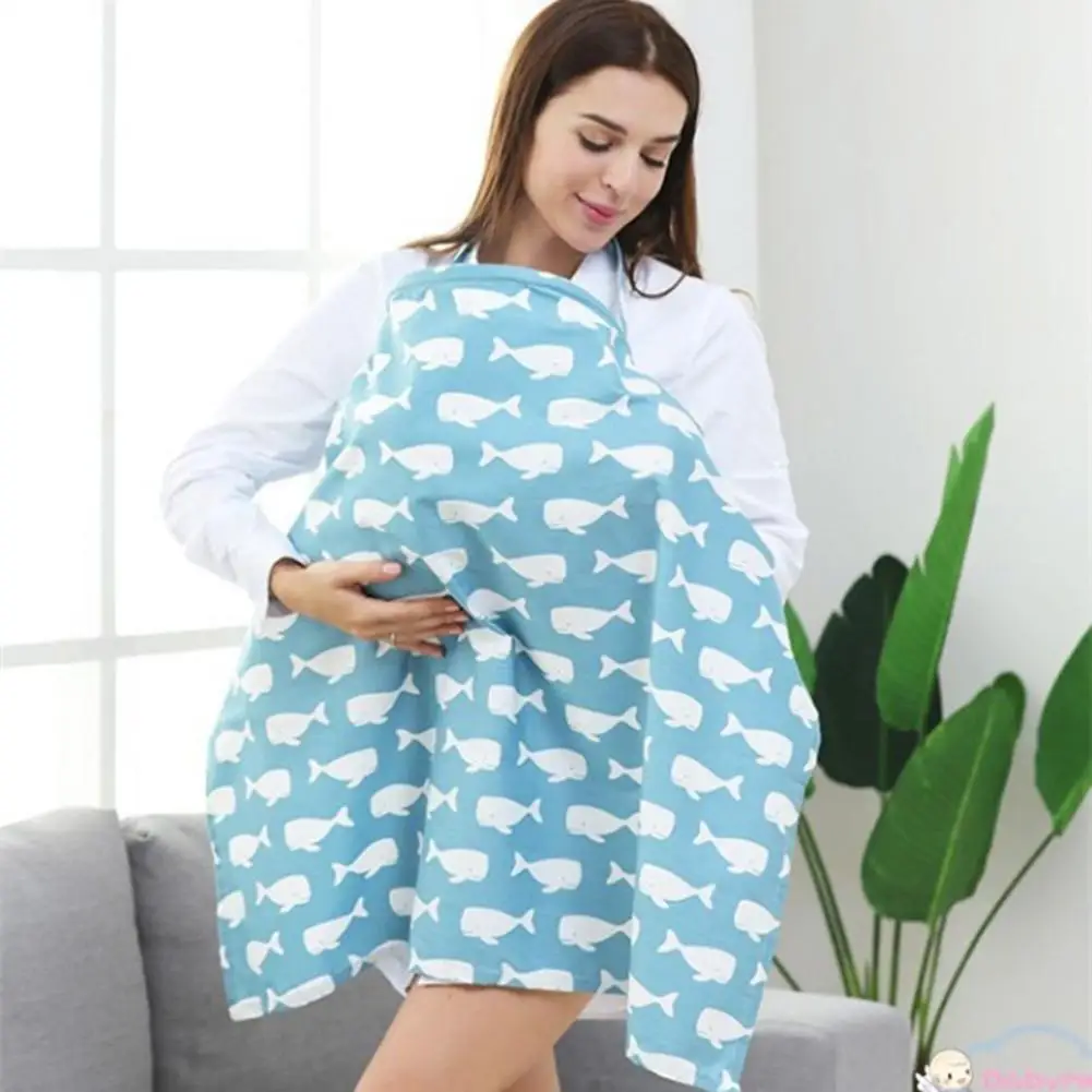 Kidlove Pregnant Woman Cotton Breastfeeding Cover Shawl Gown for Outdoor