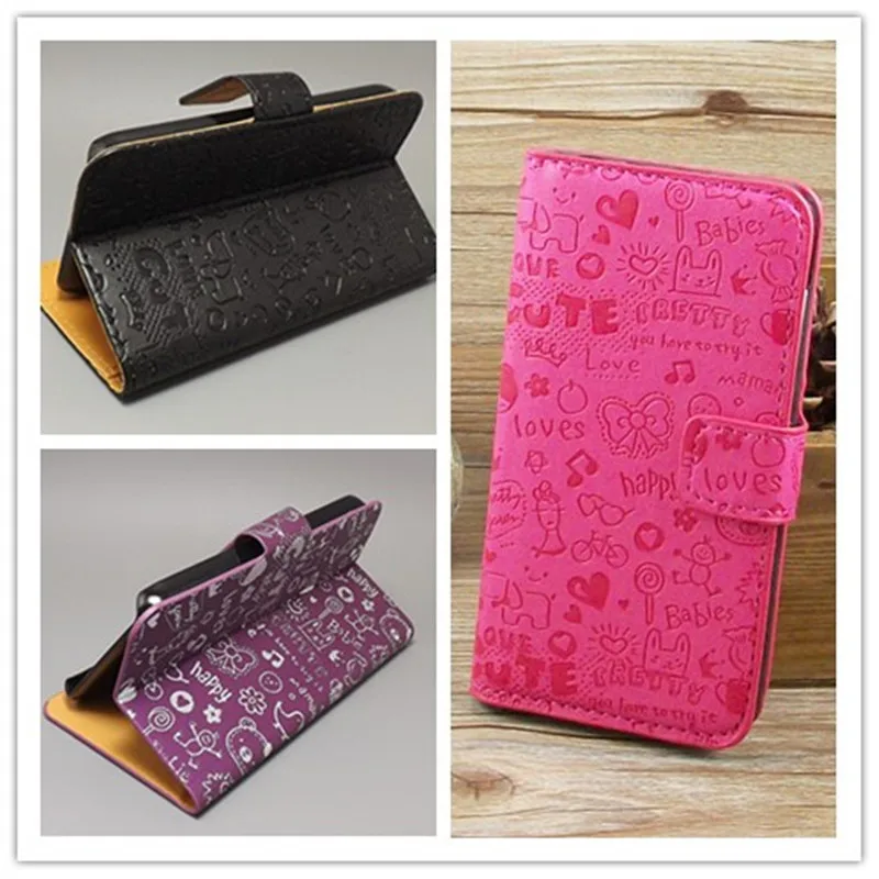 

Magic Girl stand Leather Case with Holder Card Slot For Samsung Galaxy Ace La Fleur free shipping