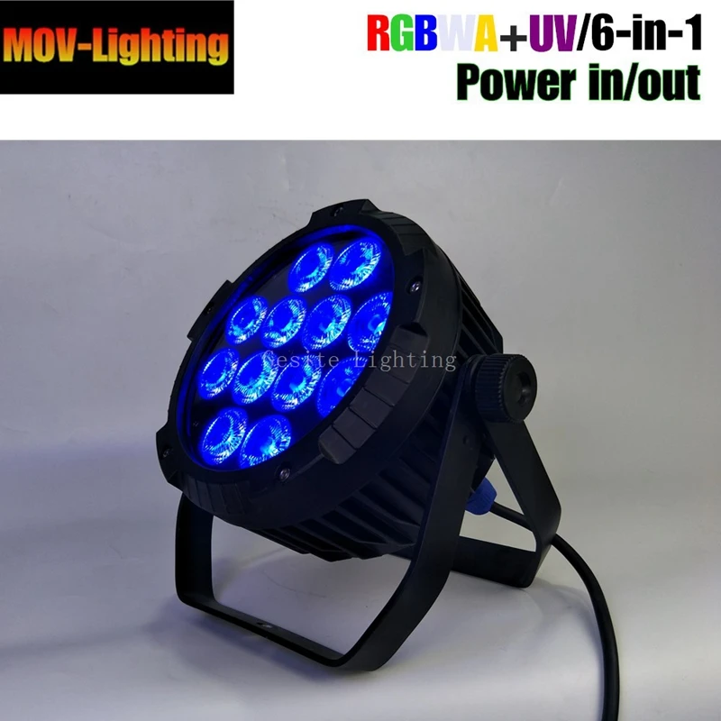 4 шт./лот Dmx512 управление сценическое освещение 6 в 1 wash 12 rgbwauv 12x18w led par|Эффект