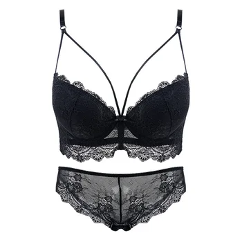

Women New Sexy Lace Push Up Bra Breathable Sexy Triangle Bandage Bra Sets