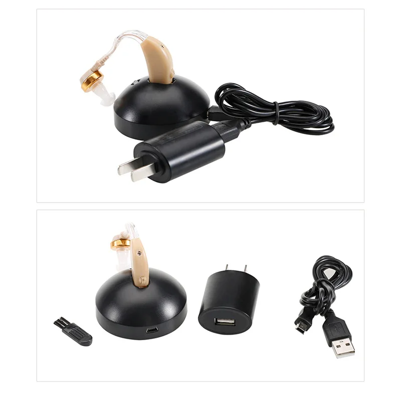 ZHONGDE ZDB100 Rechargeable hearing aid Mid high line invisible hearing aid Adjust Tone Hearing Aids Ear Care Tool with earplug