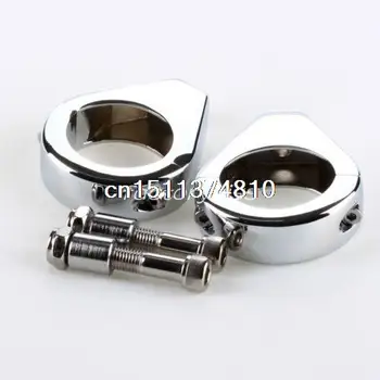 

2x Motorcycle Harley Cruise Turn Signal Relocation fork Clamps 39MM FKS