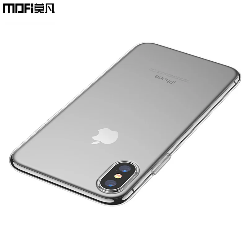 Goedkoop Mofi siliconen voor iphone X case transparant voor iphone X cover ultra thin clear anti klop terug 5.8 accessoires case voor iphone X