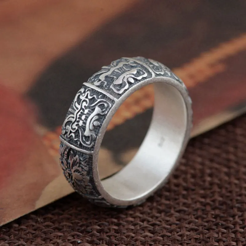 Мужское кольцо из серебра 100% пробы с животным размеры 6 12 5|thai silver ring|925 sterling ringsterling