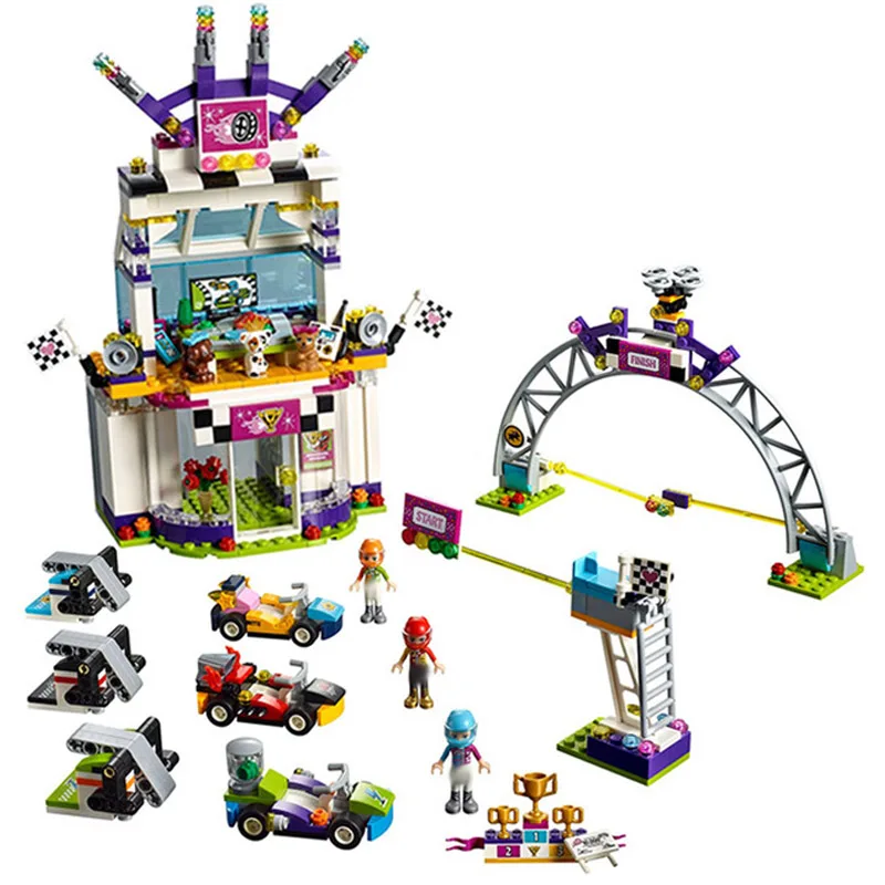 

41352 654pcs Girls Friends Series The Big Race Day Model Building Block Brick Set Toys For Children 11040 Gift
