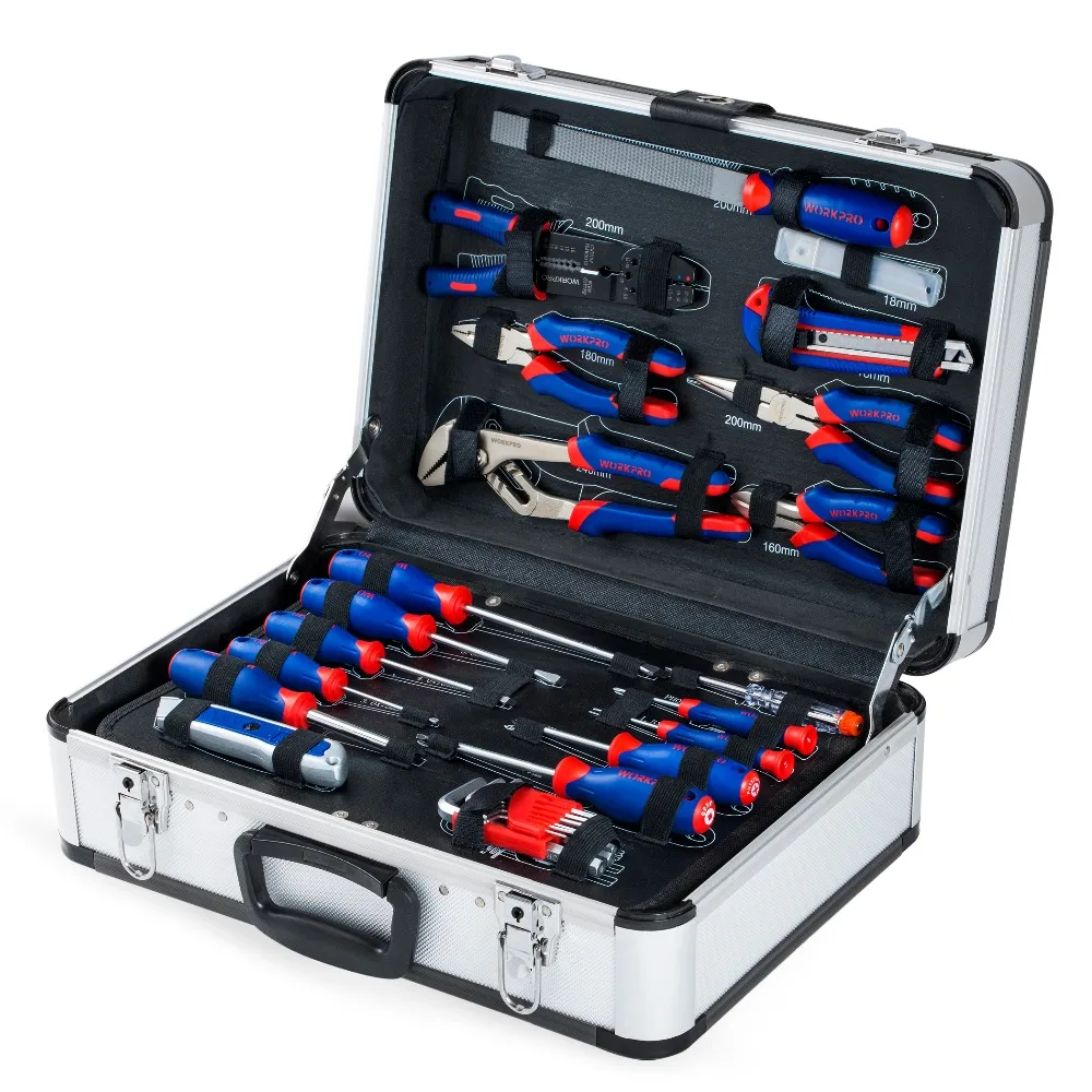 Free Shipping WORKPRO 119 PC Tool Kit With Aluminum Case Free Shipping WORKPRO 119 PC Tool Kit With Aluminum Case