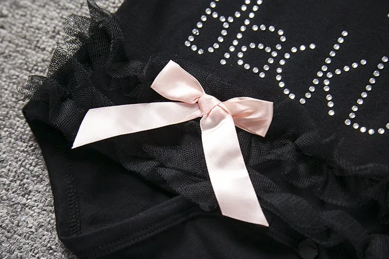 Baby Girl Rompers Black Kids Jumpsuits One Pieces 1st Birthday Outfits 12 Months Jumpsuit Newborn Roupas Baby Summer Clothes cool baby bodysuits