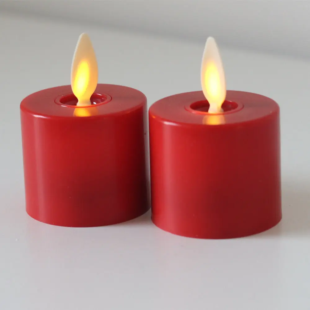 Buy Luminara Tea Lights LED Candle Red Unscented