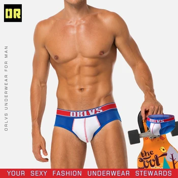 

ORLVS Sexy Men Briefs Underwear Men Briefs Underpants Breathable Comfortable Mens Briefs Shorts Cueca Male Panties Breathable