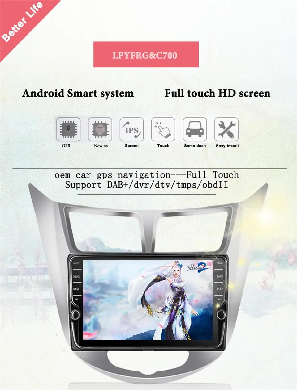 Восьмиядерный android 9,1 2 din автомобильный dvd мультимедийный плеер радио для hyundai solaris accent verna 2011- DSP 4G ram 64G головное устройство