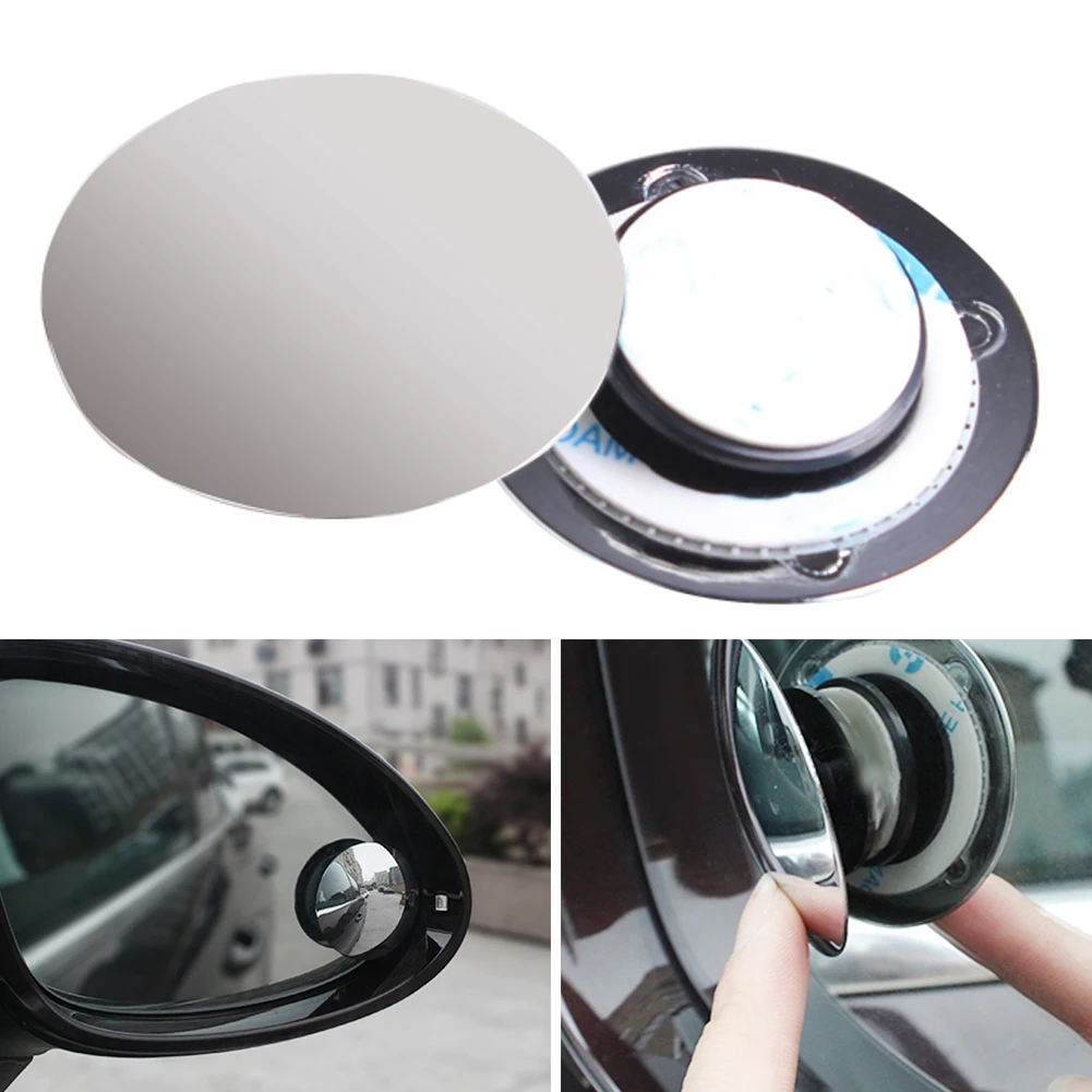 

Hot Sale Helpful Car mirror Wide Angle Round Convex Blind Spot mirror for parking Rear view mirror Rain Shade Auto Accessories