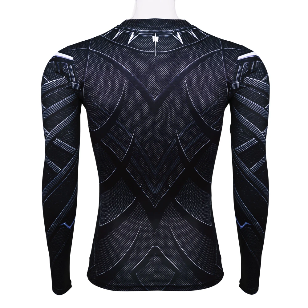 Men's T-shirt Black Panther 3 D Printed T-shirts Men Compression Shirt Captain America Short Sleeve For Men Tops High elasticity (6)