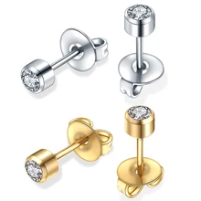 2 шт./лот Сталь стерильные серьги-гвоздики в форме кристальных камней, пирсинг уха золото Хрящ уха пирсинг для козелка ушной раковины Модная бижутерия для девочек 20G