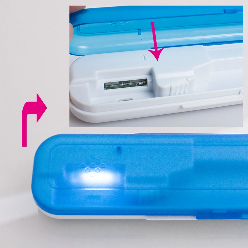 Портативное устройство для УФ-дезинфекции зубных щеток стерилизатор очиститель хранения уход за полостью рта