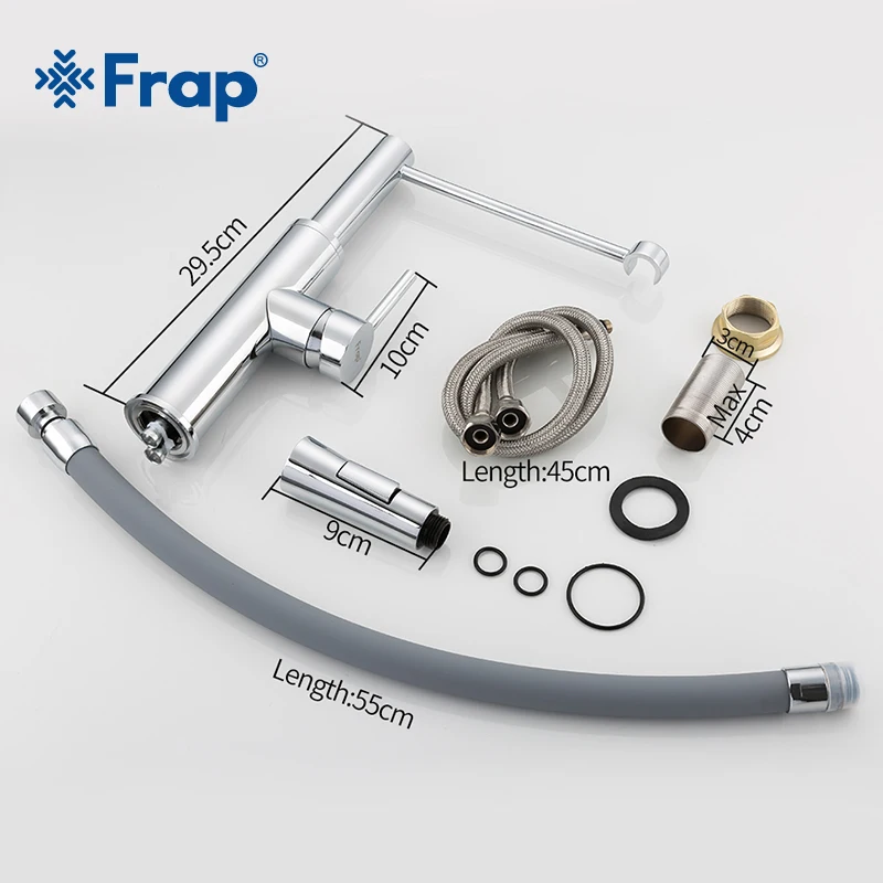  Frap Kitchen Faucet 2 Function Spout Kitchen Mixer Faucet Cold and Hot Water Sink Faucet Pull Down  - 32966936451