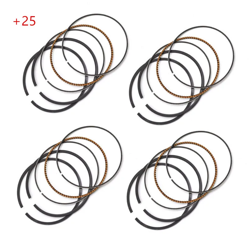 Детали двигателя мотоцикла STD+ 25+ 50 размер отверстия 56,00 мм~ 56,50 мм поршневые кольца для Yamaha FZ400 FZ 400 4YR FZR400RR-SP 3TJ - Цвет: 4 sets oversize 25