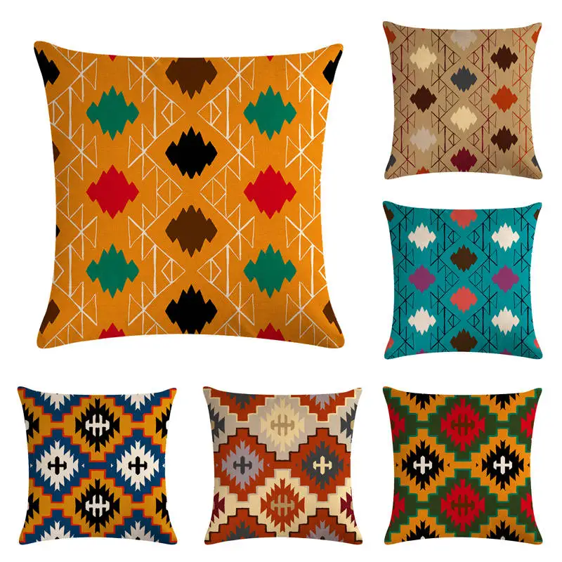 Colorful Geometry pattern Cushion cover Geometric Printed pillowcases
