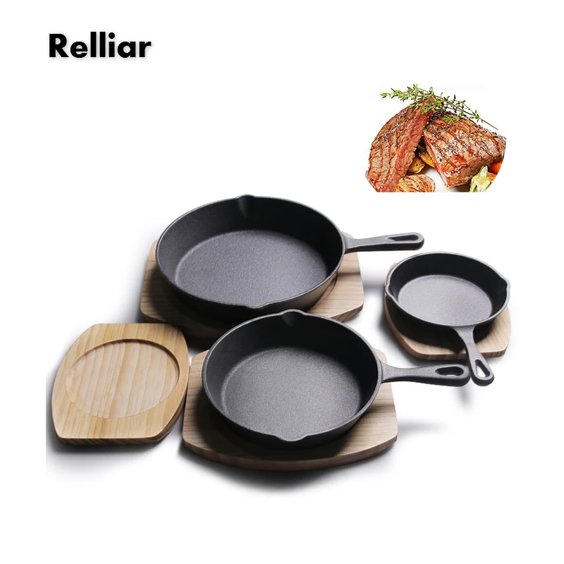 

Non-stick Cast Iron Fry Pan 14/16/20cm Uncoated Skillet Western Omelette Egg Pan Pancake Pot Wok Induction Cooker Cookware